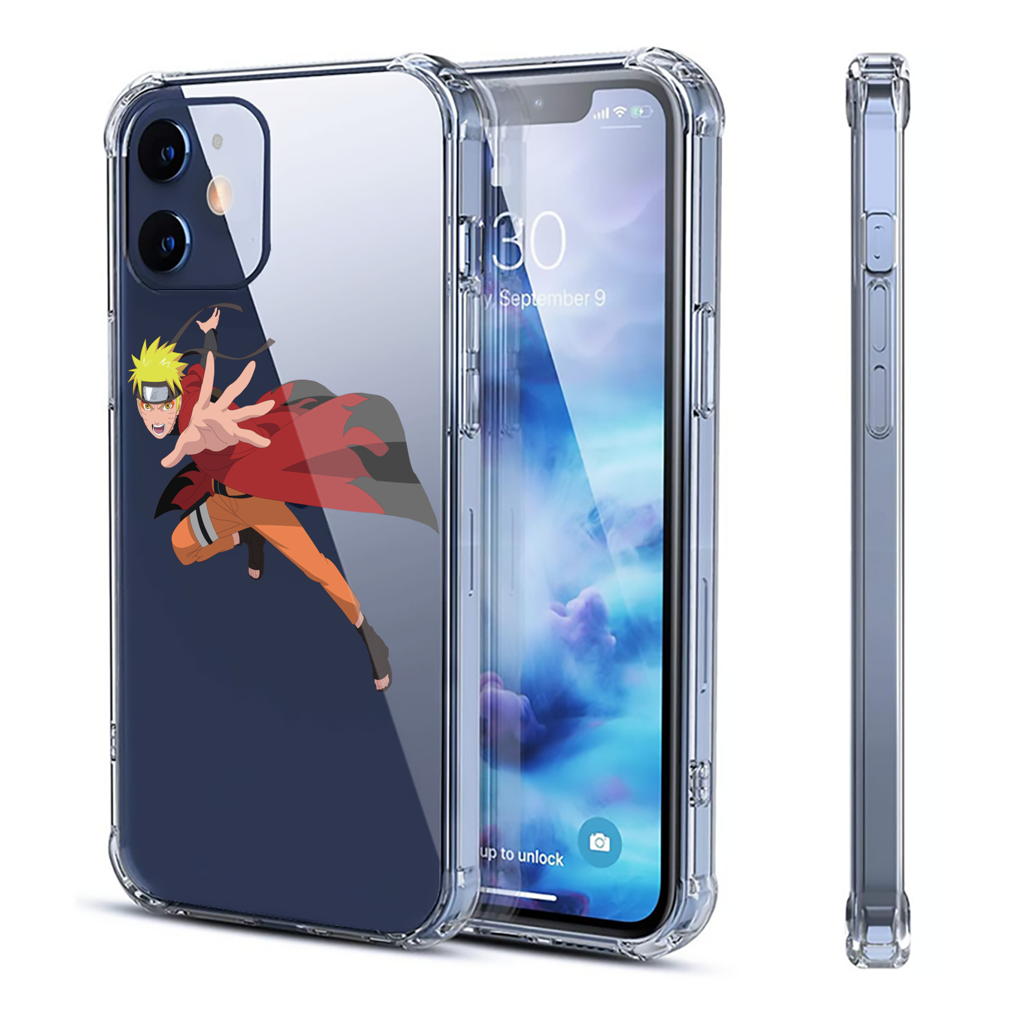 （画像用） NARUTO -ナルト- うずまき ナルト Uzumaki Naruto 【iPhone 12シリーズ対応】透明スマホケース（クリアソフトケース）